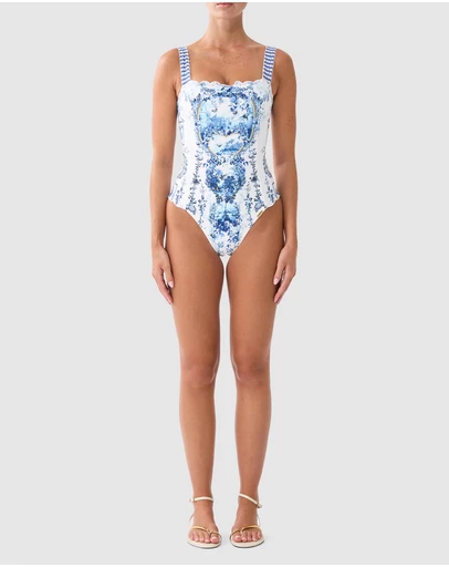 Camilla - Square Neck Wide Strap One Piece