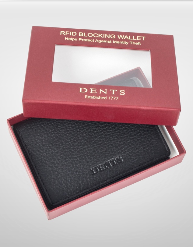 DENTS - RFID Blocking Pebble Credit Card Holder Bifold Minimalist