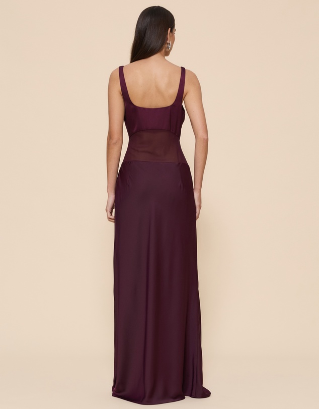 CHANCERY - Gracie Curved Sheer Panel Maxi Dress
