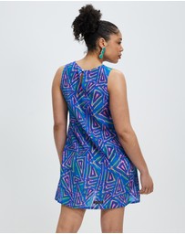 The Social Outfit - Fariba's Triangles Silk A-Line Mini Dress