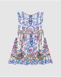 Camilla - Sleeveless Mini Dress With Frill Edges - Kids