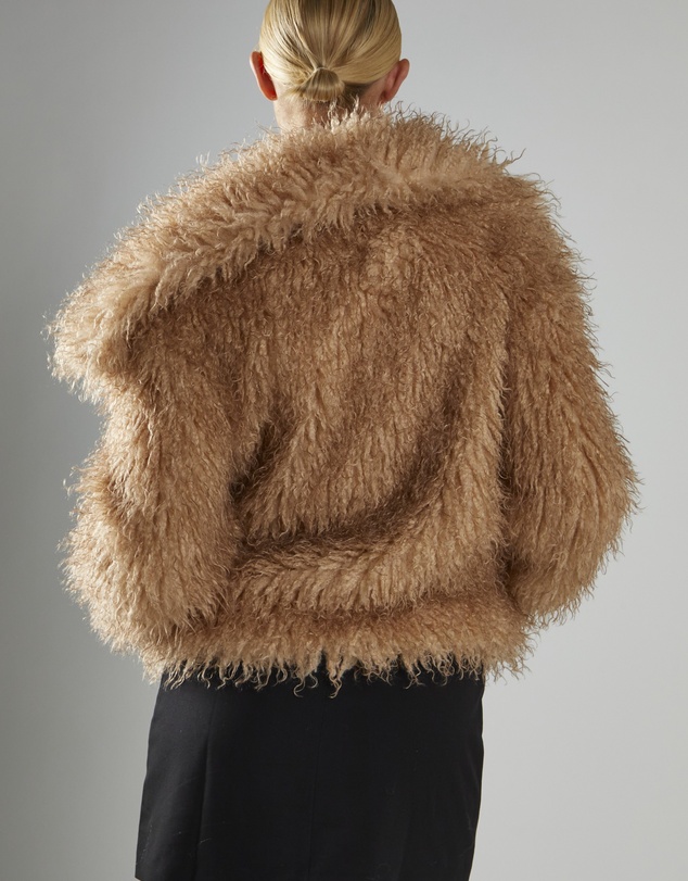 Glamorous - Oversized-Collar Faux- Fur Coat