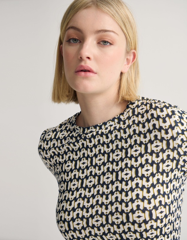 Oxford - Imogen Printed Jersey Top