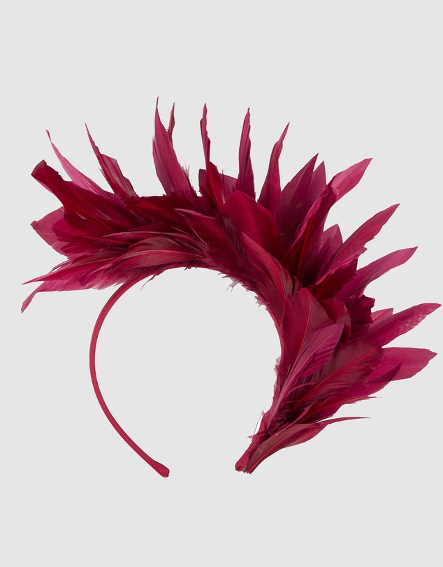 Max Alexander - Modern Burgundy Racing Fascinator