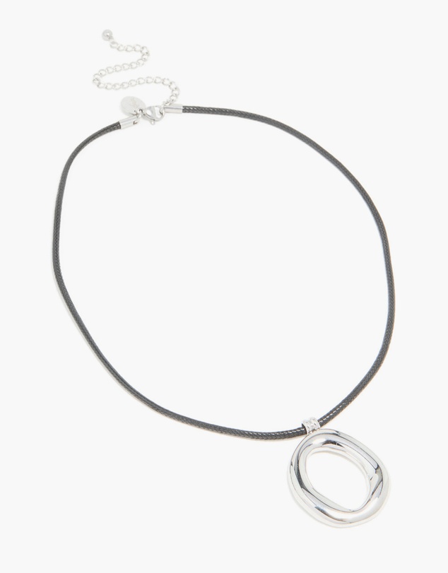 Lovisa - Waterproof Stainless Steel Organic Pendant Cord Necklace