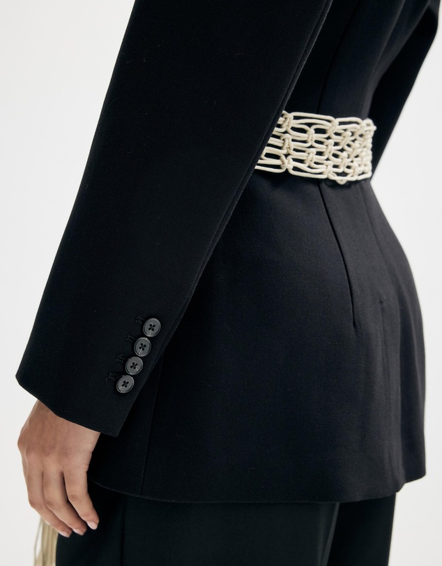 Minima Esenciales - Ise Macrame Belt Blazer