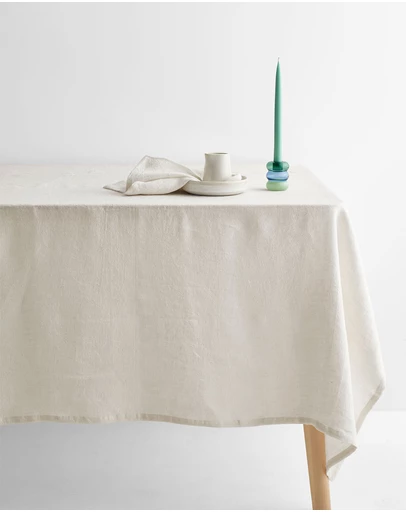 Aura Home - Vintage Linen Tablecloth in Sand