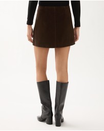 Minima Esenciales - Noa Faux Suede Mini Skirt
