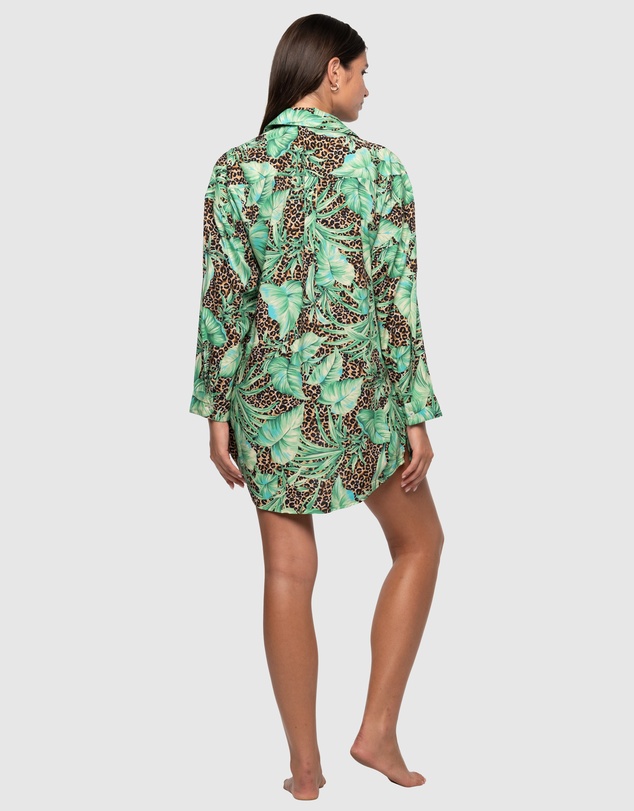 Nip Tuck Swim - Exotic Eden Bronte Button Through Beach Shirt