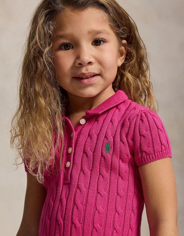 Polo Ralph Lauren - Cable-Knit Cotton Polo Sweater Dress - Kids