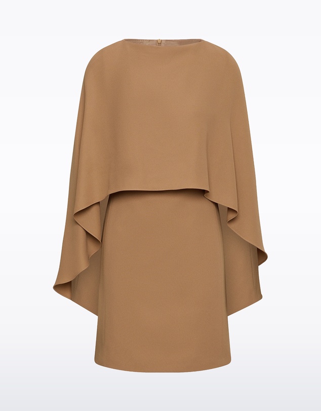 Carla Zampatti - Cinnamon Crepe Cape Mini Dress