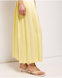 AERE - Esti Pleated Hem Midi Dress