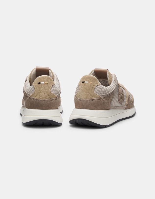 BOSS - Vinston Double B Monogram Suede Trainers - Men's