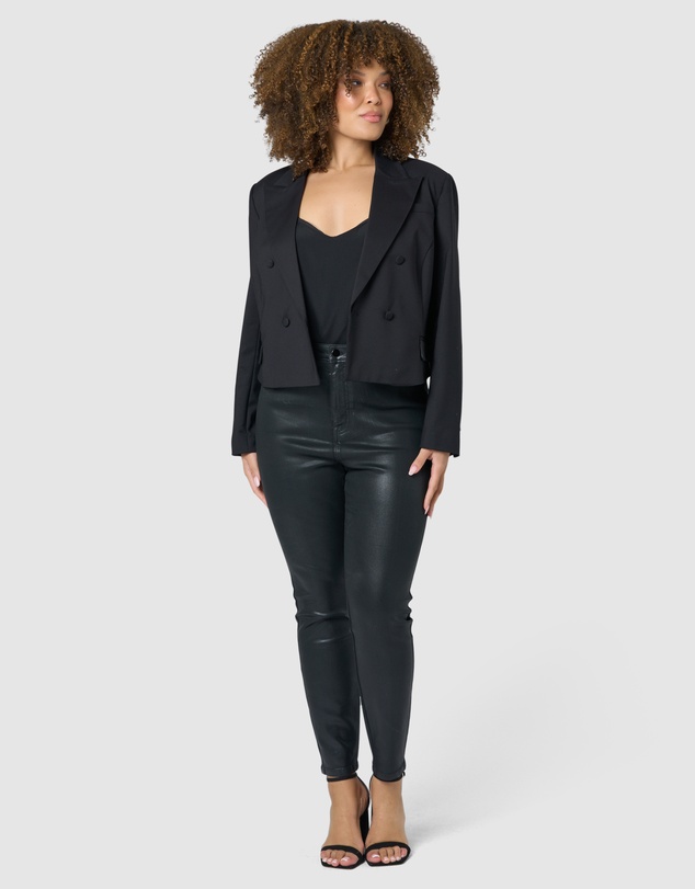 Pink Dusk by Curve Project - Gimme More Cropped Blazer