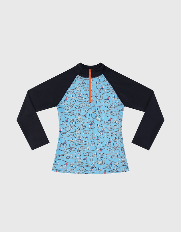 Aqua Blu Kids - Bowline Long Sleeve Rash Vest - Teens