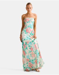 Forever New - Kai Strapless Satin Maxi Dress
