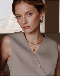 Ania Haie - Ania Haie Gold Shield Pendent Necklace