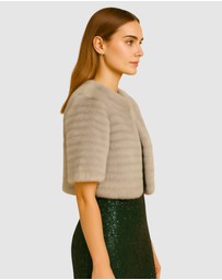 Honey and Beau - Casablanca Faux Fur Cape