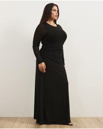 Atmos&Here Curvy - Sari Mesh Maxi Dress