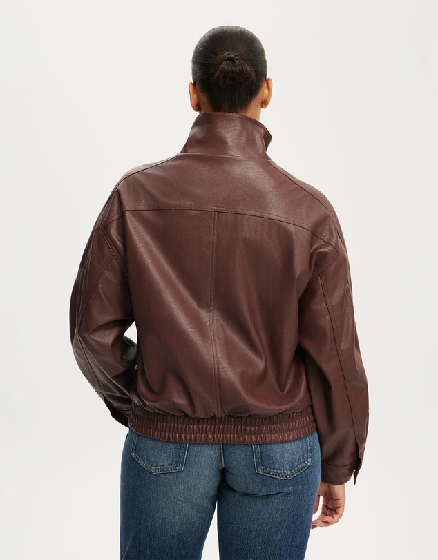 Cotton On - Theo Faux Leather Bomber