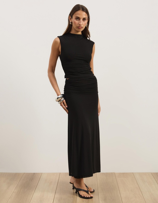 Atmos&Here - Thea Mesh Midi Skirt