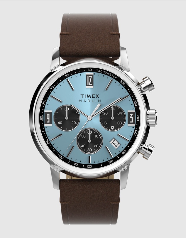 TIMEX - Marlin® Chronograph Tachymeter 40mm Leather Strap Watch