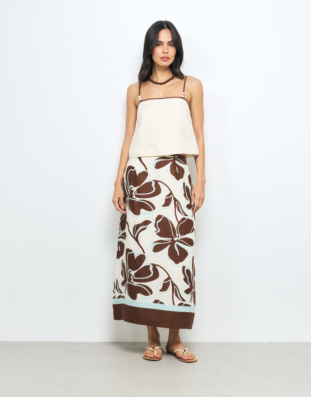 AERE - Nela Linen Maxi Skirt
