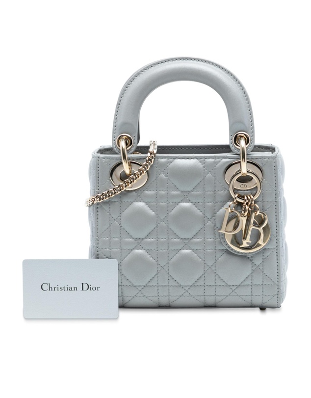 Pre-Loved by Azura Reborn - Pre-Loved Mini Lambskin Cannage Lady Dior