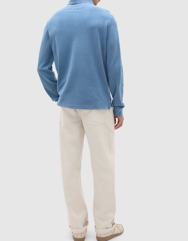 Seed Heritage - Indigo Long Sleeve Pique Polo