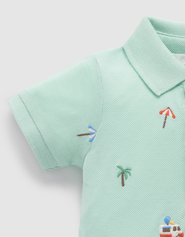 Purebaby - Polo Growsuit -Kids-Babies
