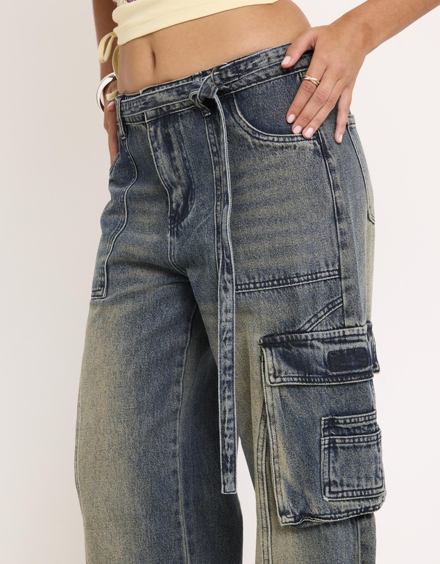 Neon Hart - Loaded Cargo Denim Jeans