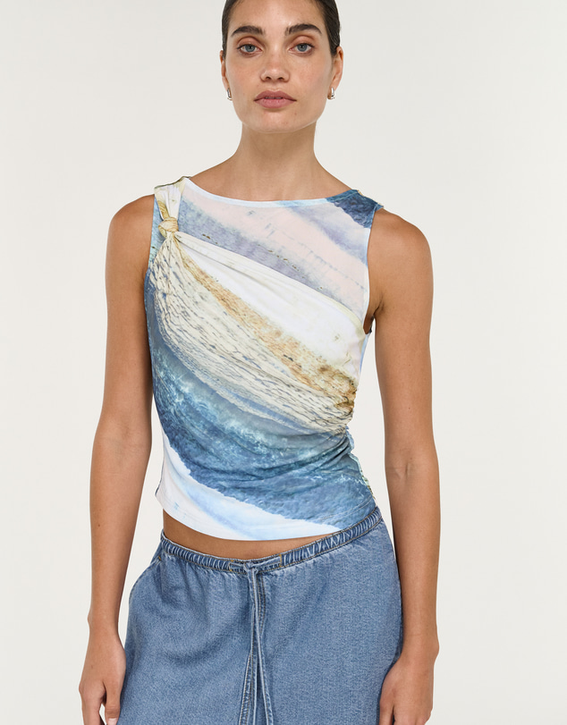 Staple the Label - Zelie Mesh Twist Top