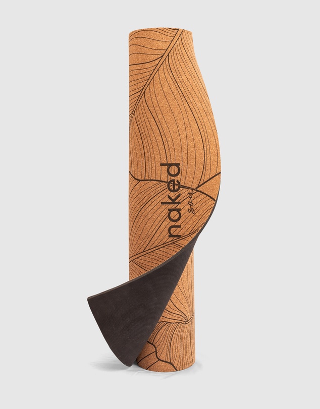 Naked Soul - Jungle Leaves Cork Yoga Mat