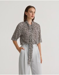 Oxford - Simone Tie Neck Shirt