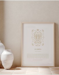 Olive et Oriel - Scorpio Celestial Zodiac Art Print