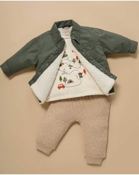 Purebaby - Castle Map Thick Long Sleeve Tee -Kids-Babies