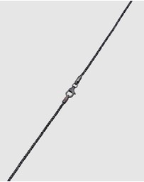 Kuzzoi - ICONIC EXCLUSIVE - Necklace Men Cross Flat Cord 925 Sterling Silver Gold Plated Oxidized