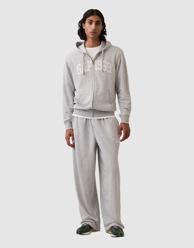 GAP - French Terry Relaxed Fit GAP 1969 Logo Zip-Up Hoodie