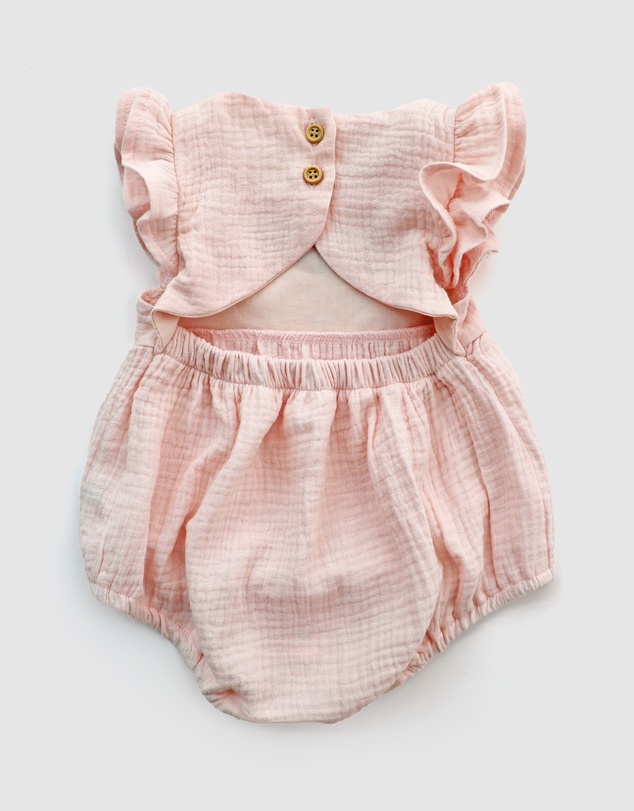 WITH LOVE FOR KIDS - Cotton Muslin Playsuit - Babies