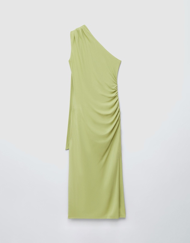 & Other Stories - One-Shoulder Scarf-Detail Midi Dress