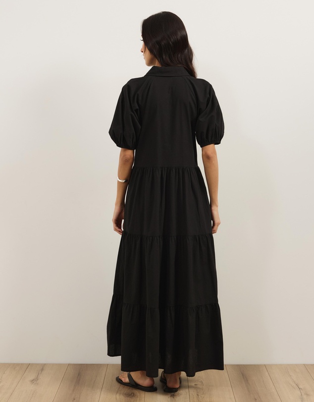 Atmos&Here - Alexis Tiered Button Through Midi Dress