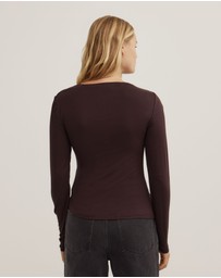 Witchery - Draped Jersey Long Sleeve Top