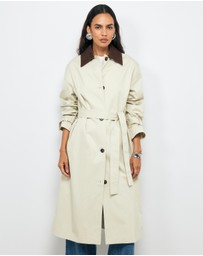 AERE - Organic Cotton Belted Trench Coat