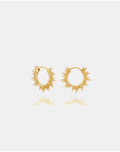 Rachel Jackson - Electric Goddess Mini Huggie Gold Hoop Earrings