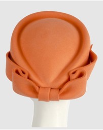 Max Alexander - Felt Orange Pillbox Hat