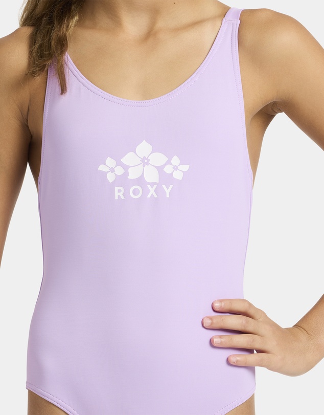 Roxy - Girls 4 to 16 Solid Active One Piece Swimsuit