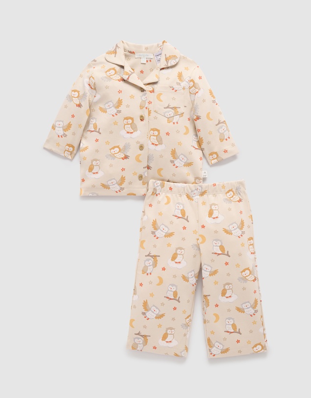 Purebaby - Thick Button Up Pyjama Set -Kids-Babies