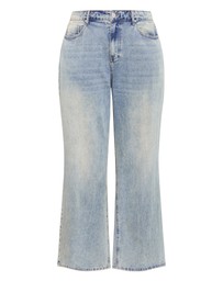City Chic - Plus size Harley Fit Talia Wide Leg Jean - mid wash