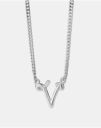 Karen Walker - V Initial Love Letter Necklace