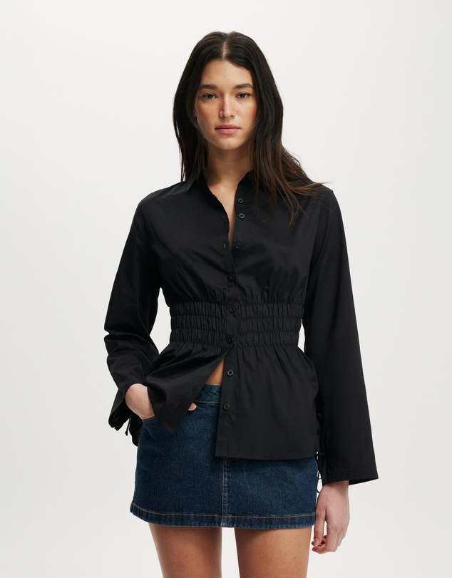 Cotton On - Gathered Long Sleeve Shirt
